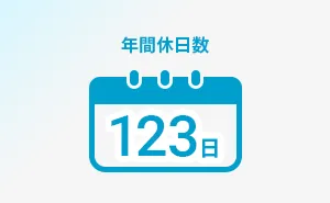 年間休日数 123日